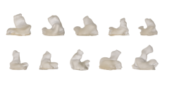 Acrylic Practice Blank for Demo Ear-Right