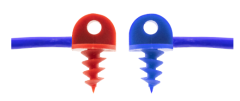 Handles (EZ-Grip) for Silicone Earmolds with Blue Plastic Lanyard