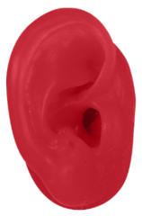 Right Ruby-red Demo Ears
