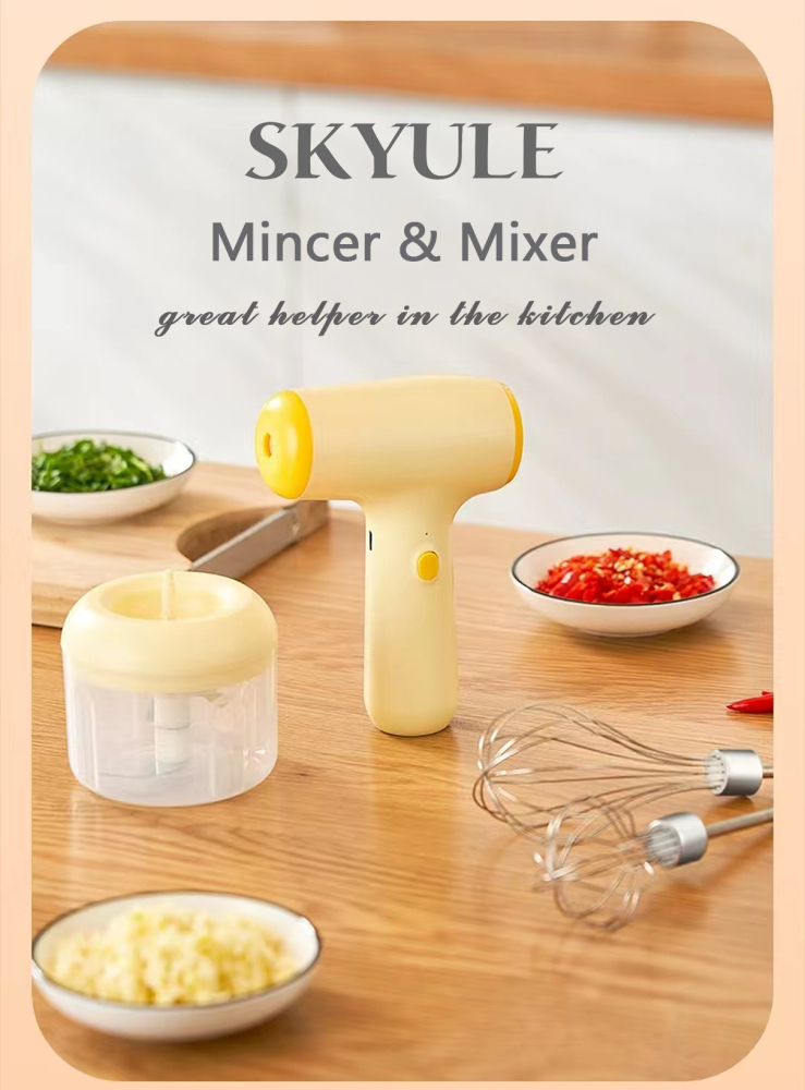 SKYULE 2-in-1 Cordless Mincer & Mixer: Your Versatile Kitchen Helper