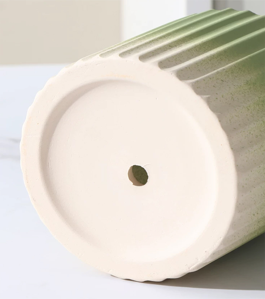 POTMAKER Gradient Ribbed Ceramic Planters