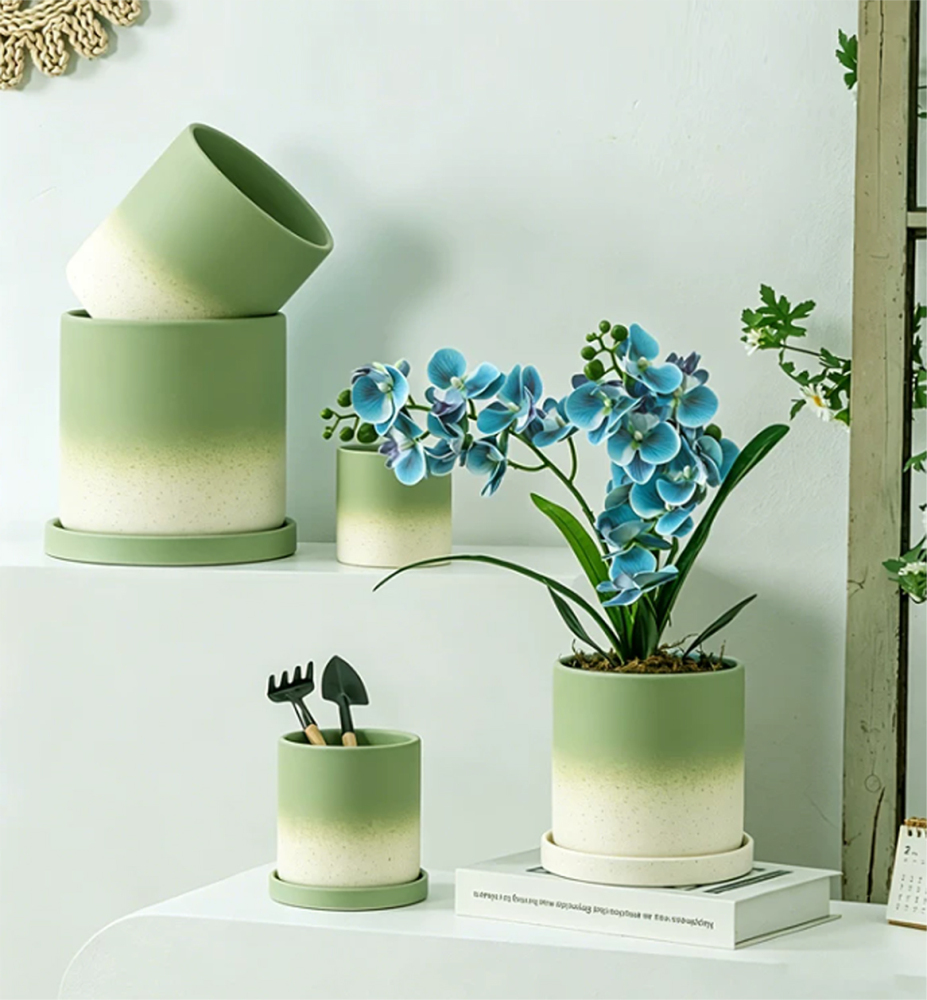 POTMAKER Ombre Gradient Ceramic Planters