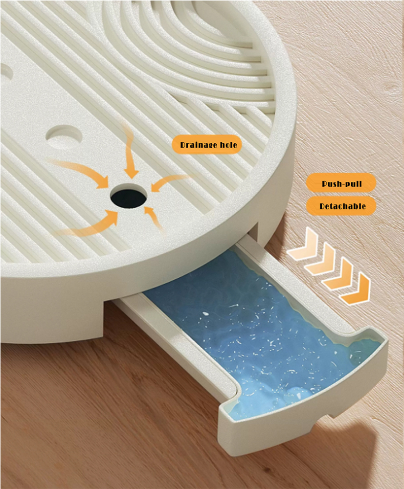 POTMAKER Heavy-Duty Rolling Plant Tray with Drainage Drawer