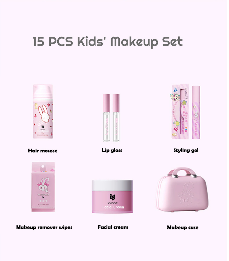 Ododos 15-Piece Kids' Full Makeup Set