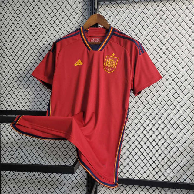 2022 Spain   World Cup Home Fan Edition Soccer Jersey