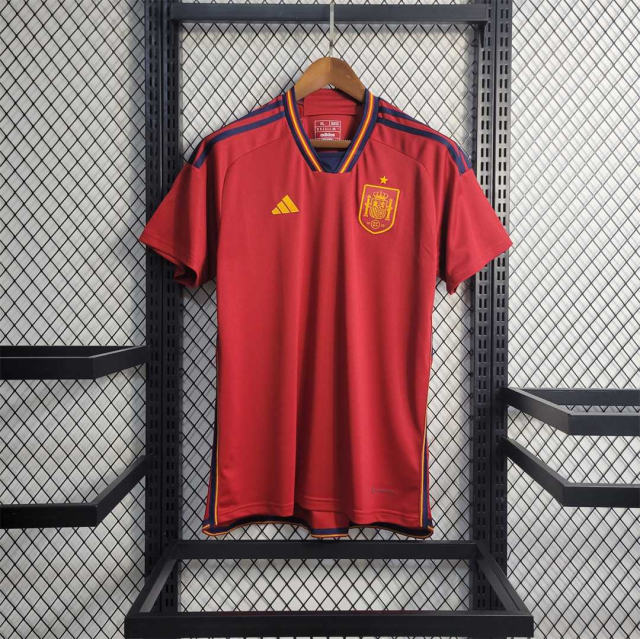 2022 Spain   World Cup Home Fan Edition Soccer Jersey