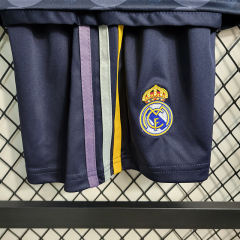 23-24 Real Madrid Away Kids Kit Jerseys