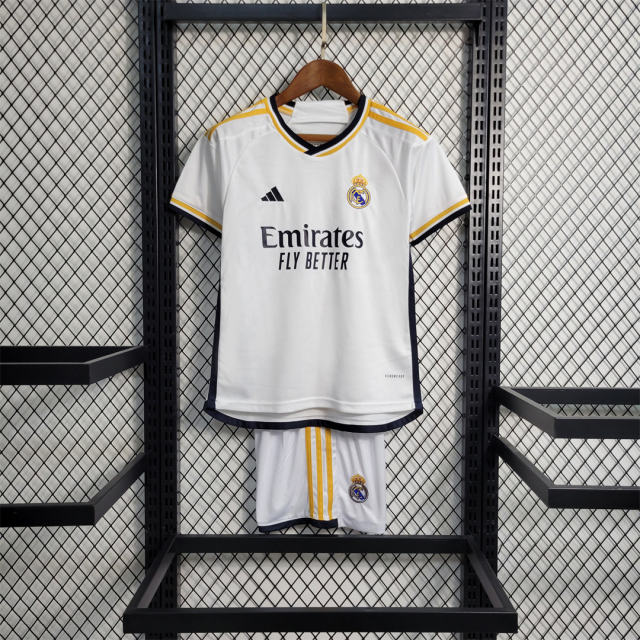 23-24 Real Madrid Home Kids Kit Jerseys