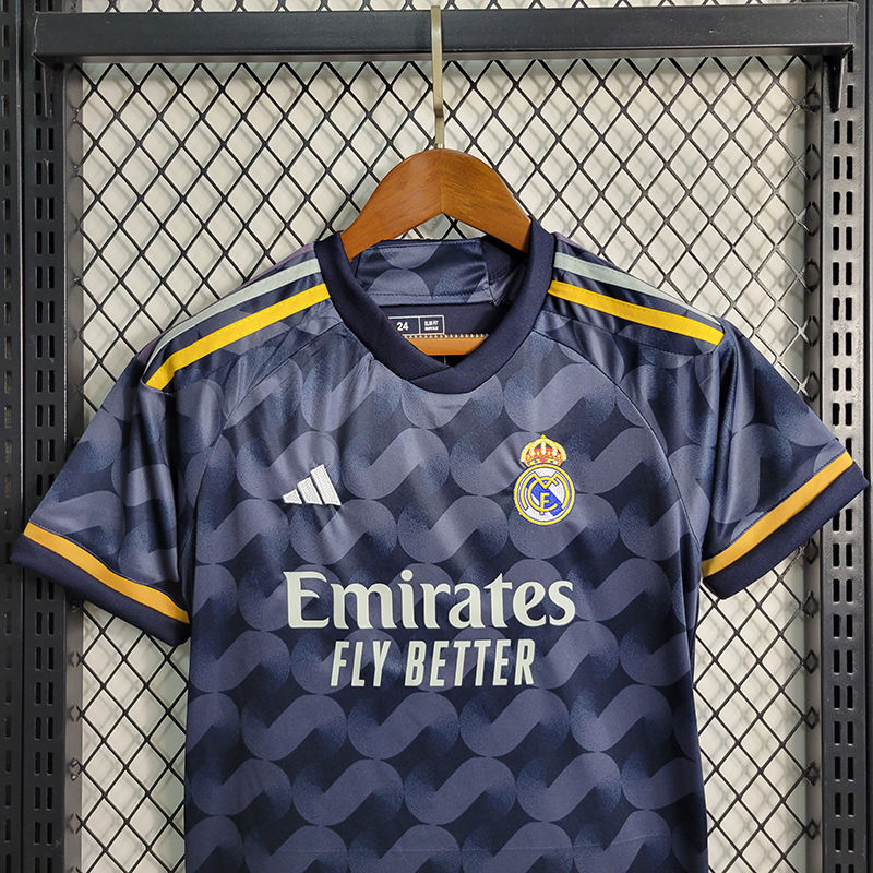 23-24 Real Madrid Away Kids Kit Jerseys