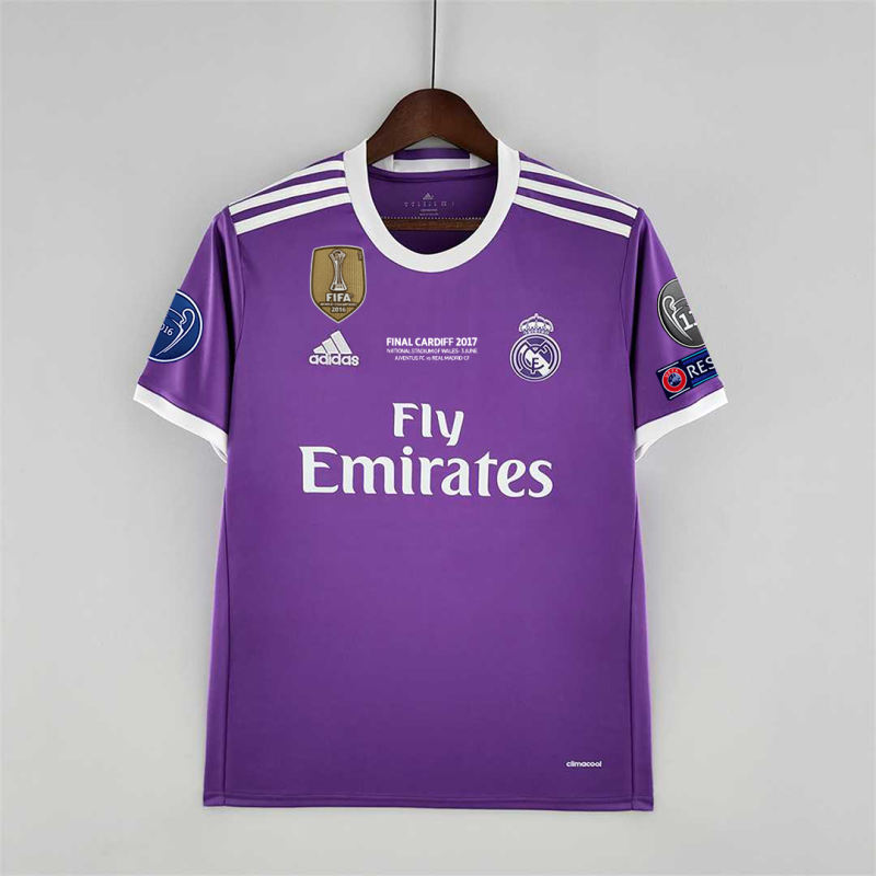 16-17 Real Madrid Away Retro Purple Jersey