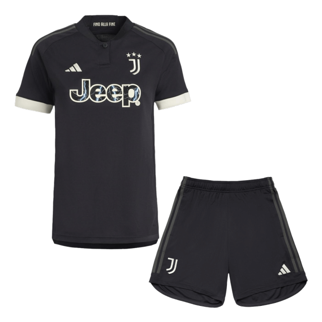 23-24 Junventus Third Away Kids Kits(Jersey+Shorts)