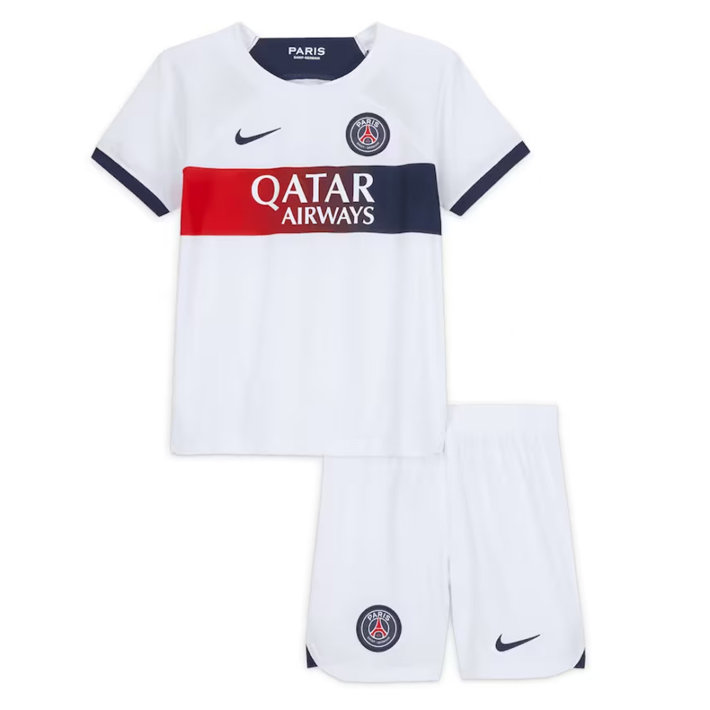 23-24 Paris Saint-Germain Away Kids Kit(Jersey+Shorts)