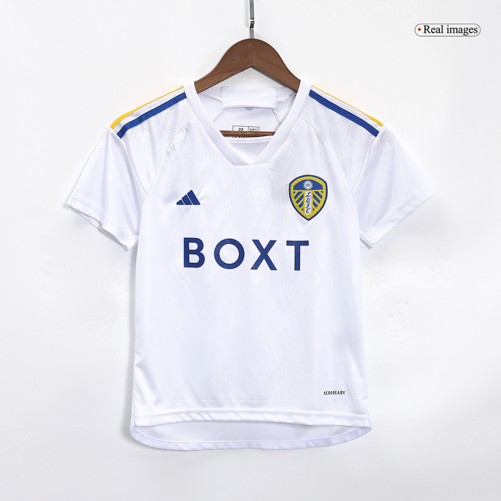 23-24 Leeds United Home Kids Kit Jersey+Shorts