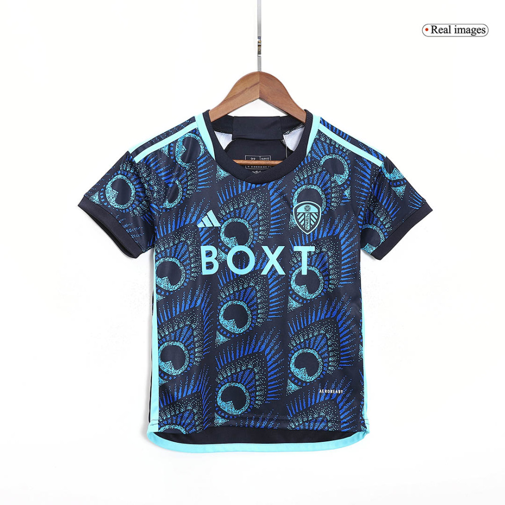 23-24 Leeds United Away Kids Kit Jersey+Shorts