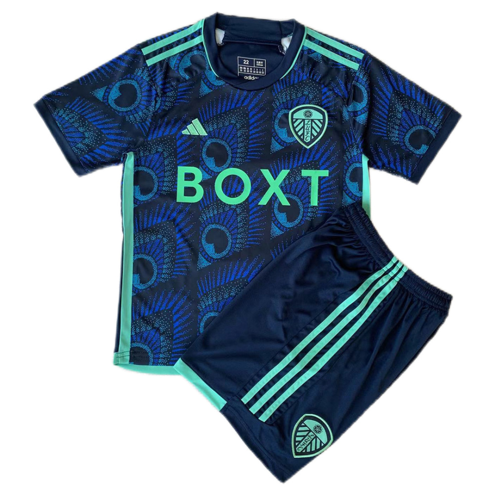 23-24 Leeds United Away Kids Kit Jersey+Shorts
