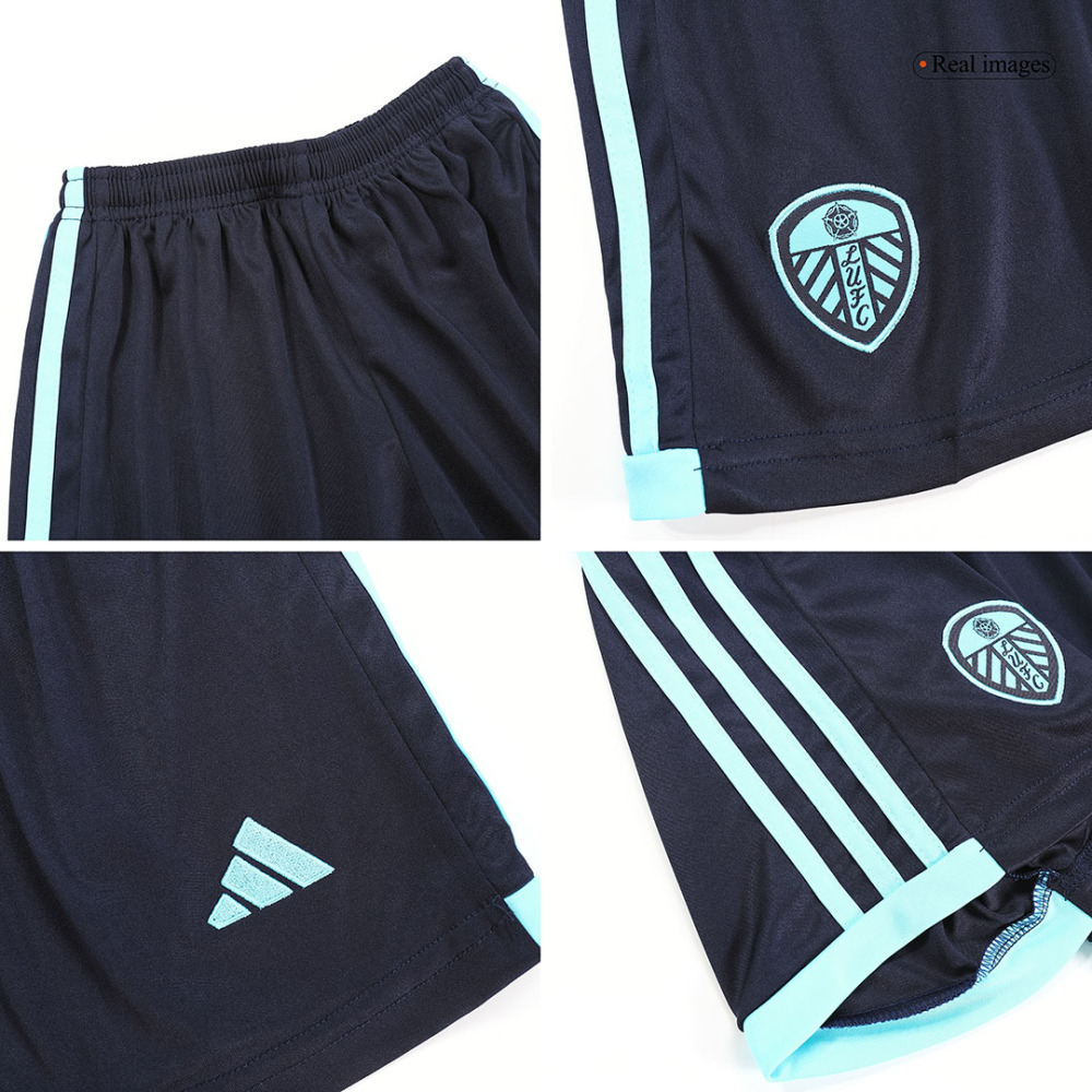 23-24 Leeds United Away Kids Kit Jersey+Shorts