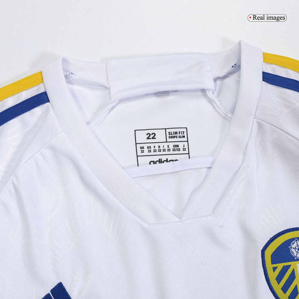 23-24 Leeds United Home Kids Kit Jersey+Shorts