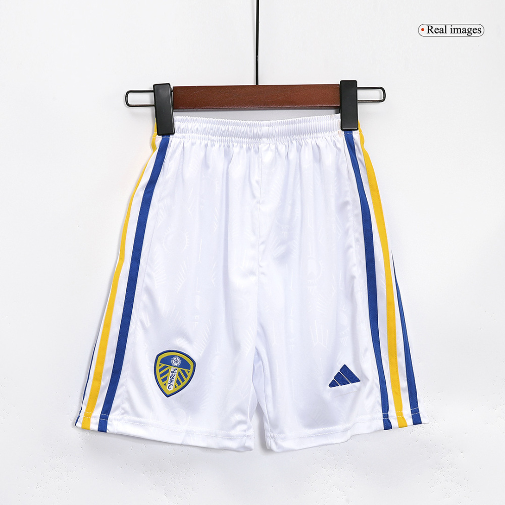 23-24 Leeds United Home Kids Kit Jersey+Shorts