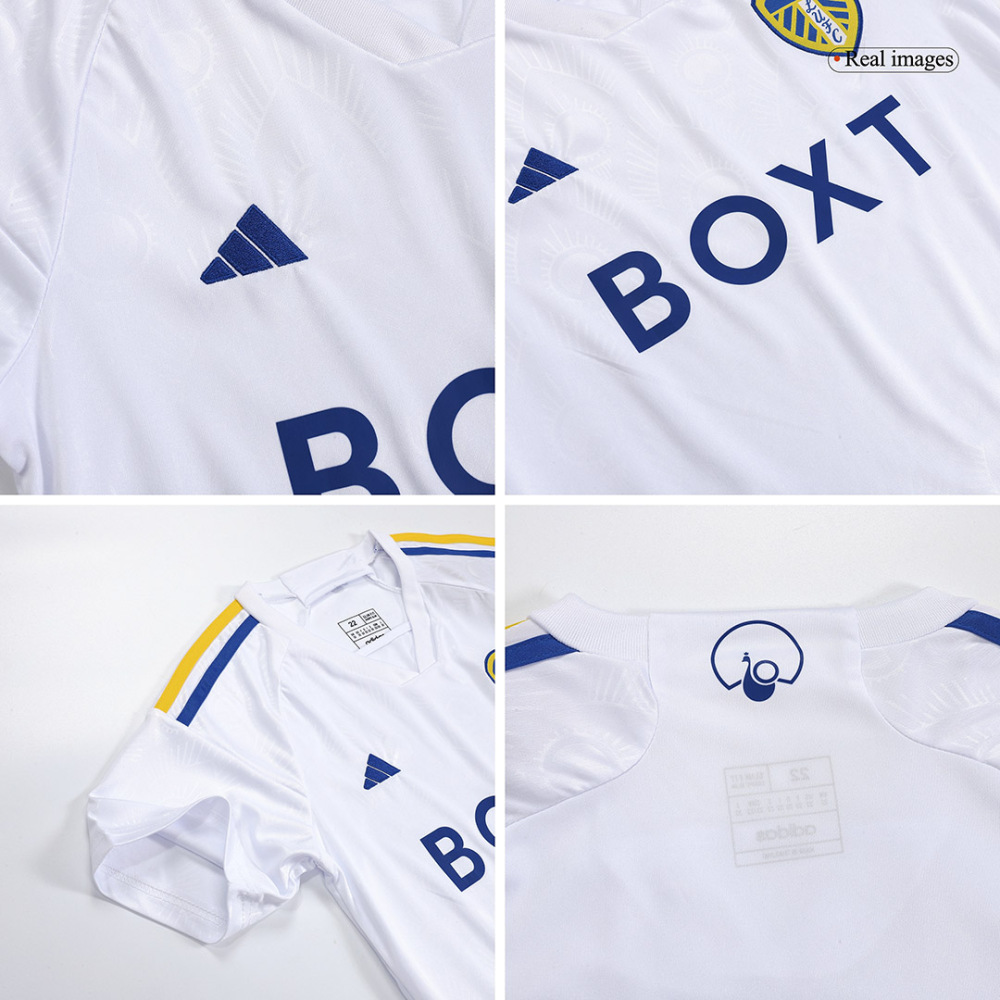 23-24 Leeds United Home Kids Kit Jersey+Shorts