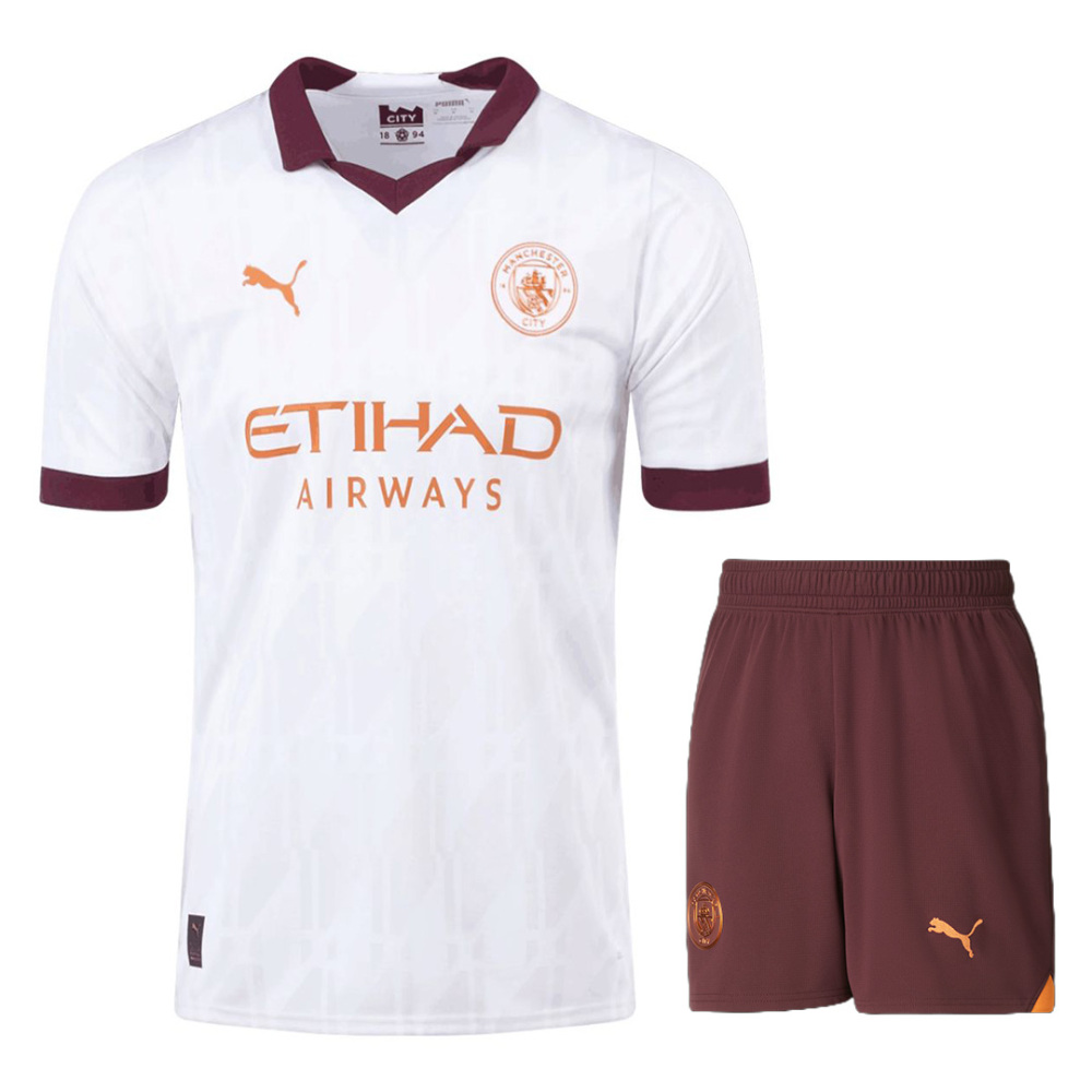 23-24 Manchester City Away Kit Jersey+Shorts