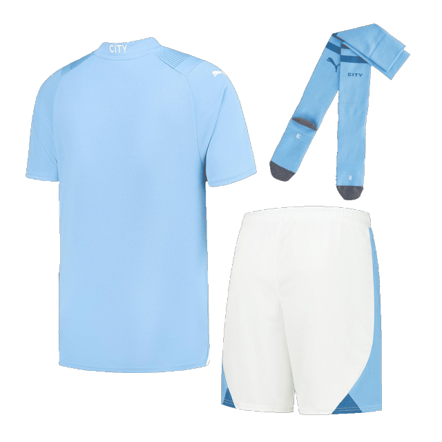23-24 Manchester City Home Kit Jersey+Shorts+Socks