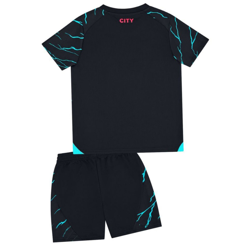 23-24 Manchester City Third Away Kids Kit Jersey+Shorts