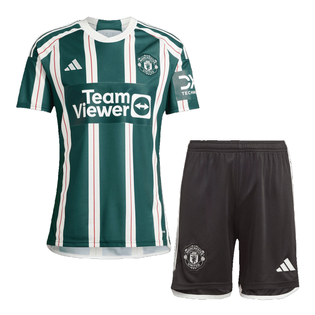 23-24 Manchester United Away Whole Kit Jersey+Shorts+Socks