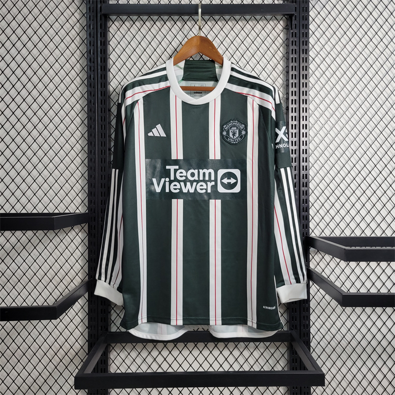 23-24 Manchester United Away Jersey Long Sleeve