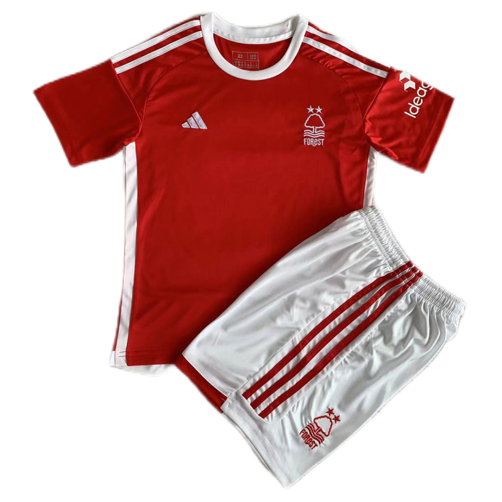 23-24 Nottingham Forest Home Kids Kit Jersey+Shorts