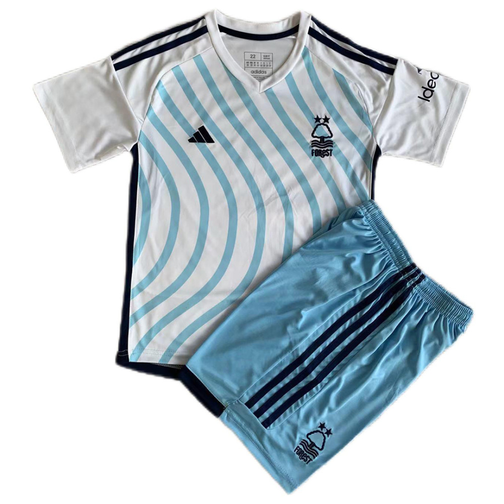 23-24 Nottingham Forest Away Kids Kit Jersey+Shorts