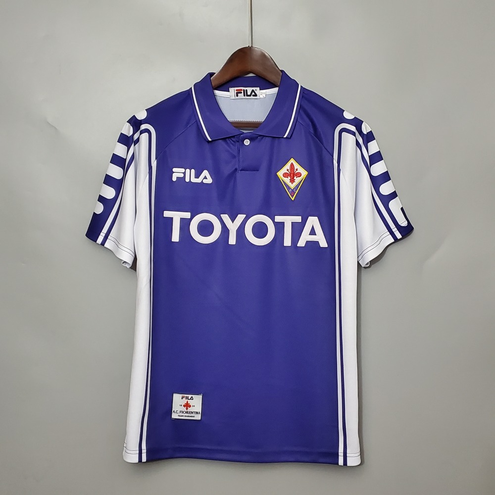 19999-20000 Fiorentina Soccer Home Jersey Retro Version