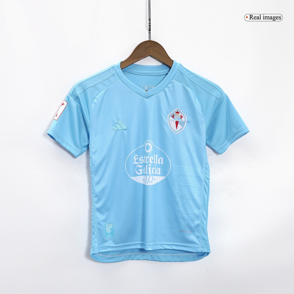 23-24 Celta Vigo Home Kids Kit Jersey+Shorts