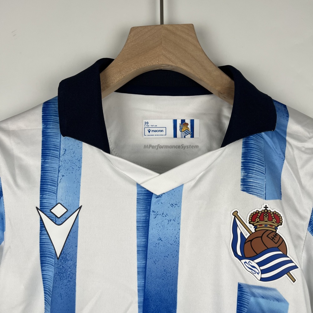 23-24 Real Sociedad Home Kids Kit Jersey+Shorts