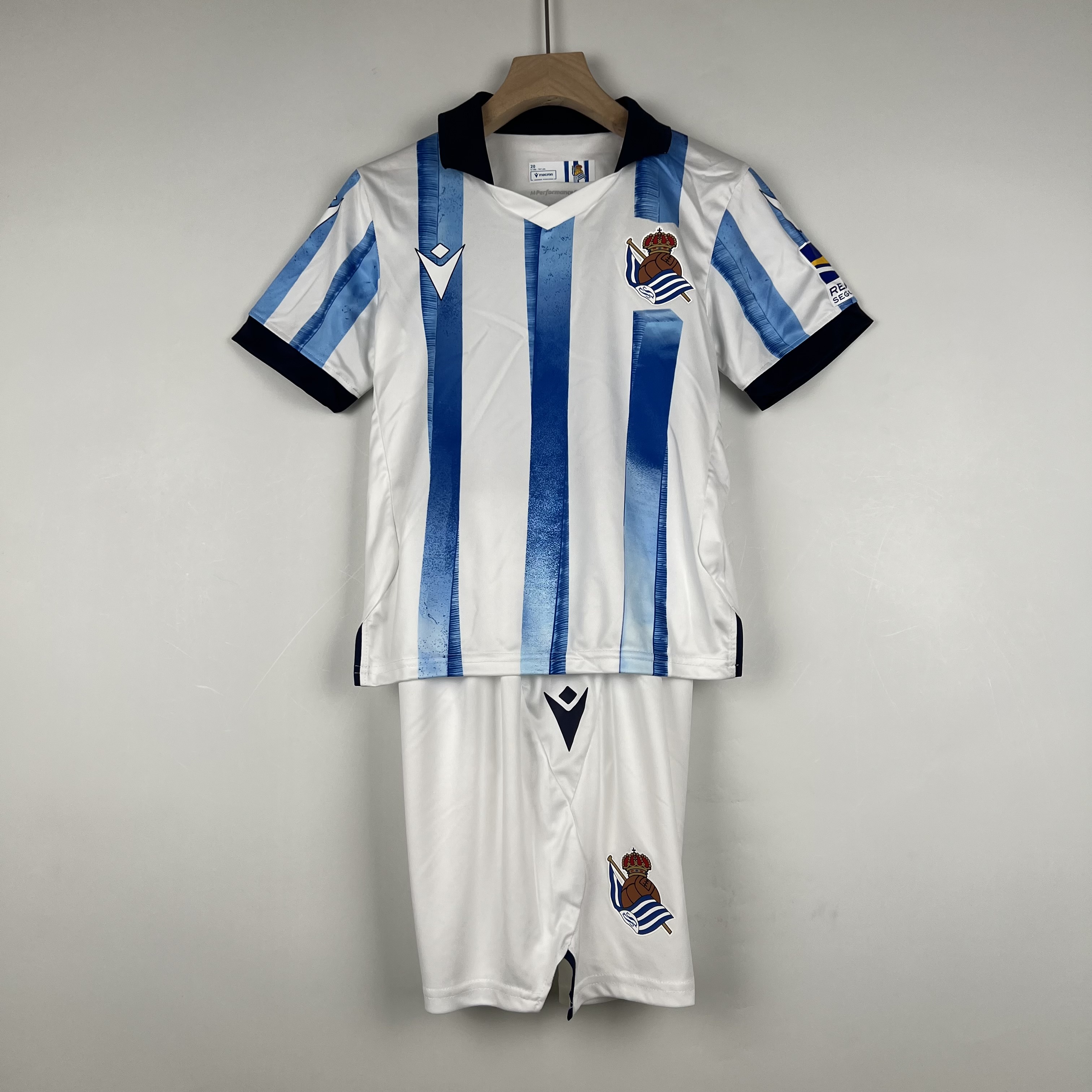 23-24 Real Sociedad Home Kids Kit Jersey+Shorts