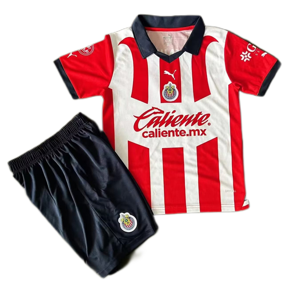 23-24 Chivas  Home Kids Kit Jersey+Shorts