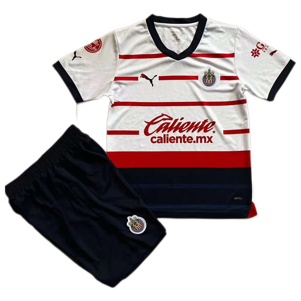 23-24 Chivas  Away Kids Kit Jersey+Shorts
