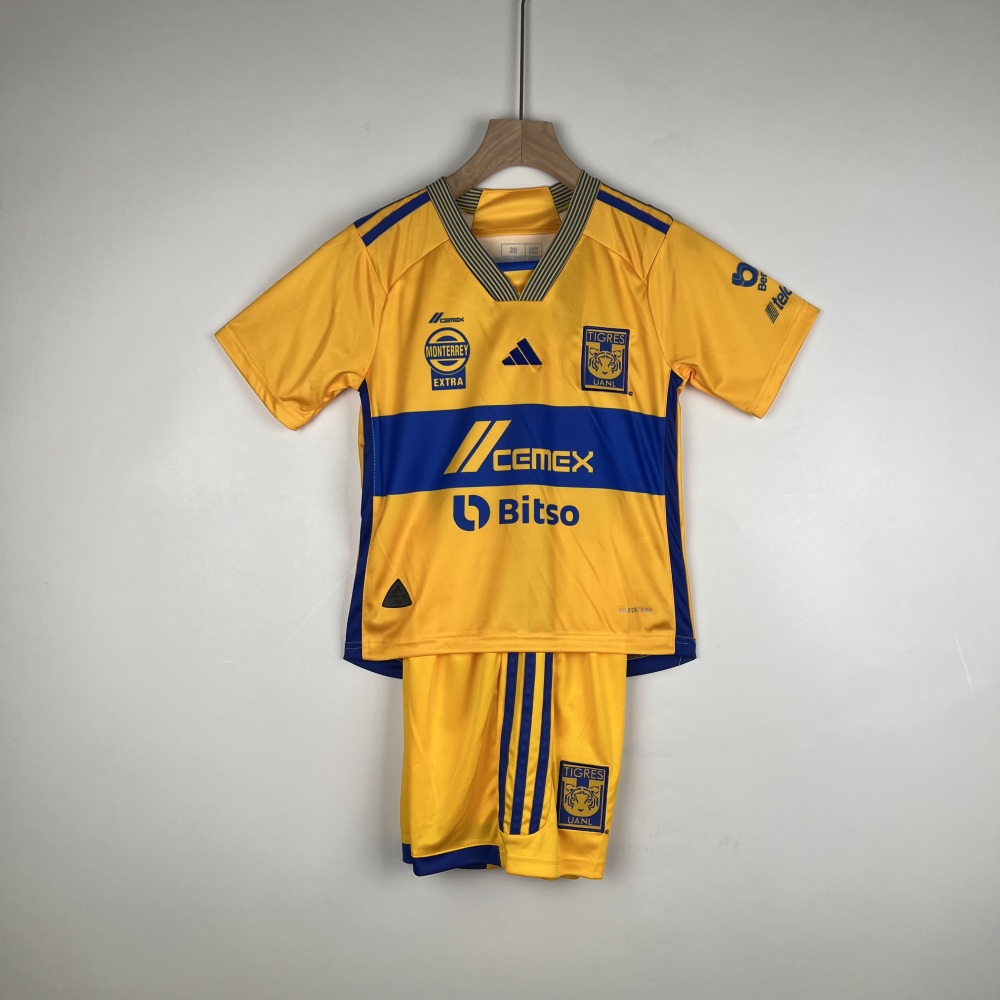 23-24 Tigres UANL  Home Kids Kit Jersey+Shorts