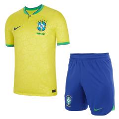 2022 Brazil World Cup Home Kit Jersey+Shorts