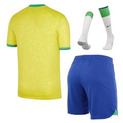 2022 Brazil World Cup Home Whole Kit Jersey+Shorts+Socks