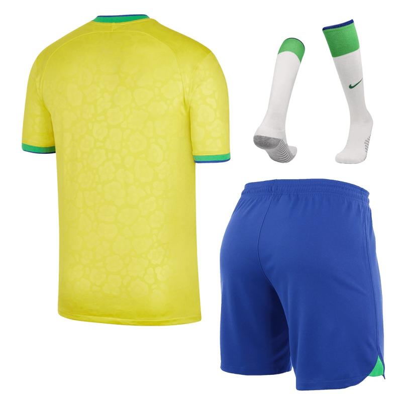 2022 Brazil World Cup Home Whole Kit Jersey+Shorts+Socks