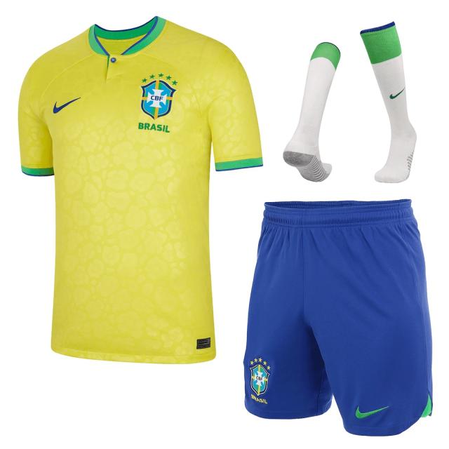 2022 Brazil World Cup Home Whole Kit Jersey+Shorts+Socks