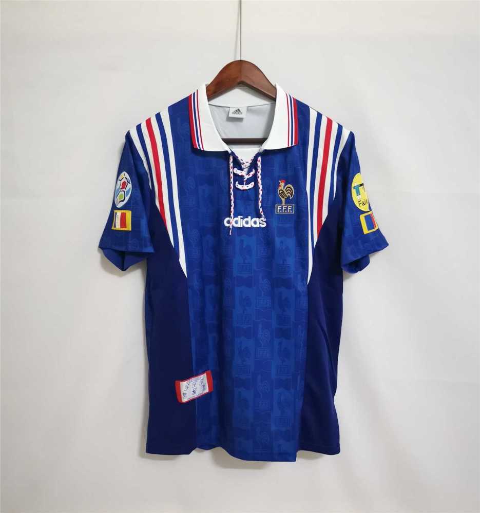1996 France Euro Cup Home Retro Jersey