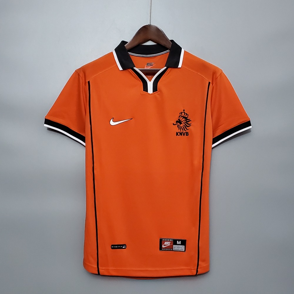 1998 Netherlands  Home World Cup Retro Jersey