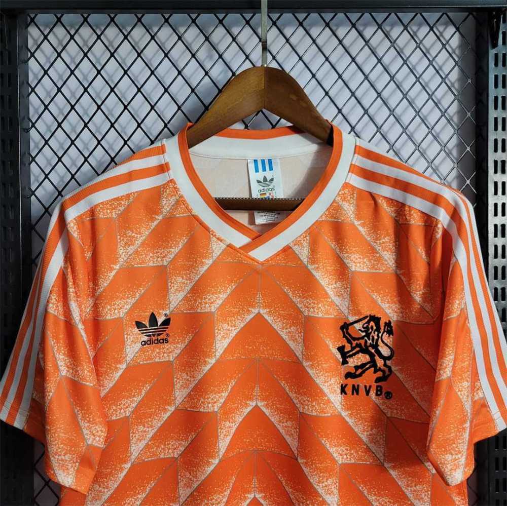 1998 Netherlands  Home World Cup Retro Jersey