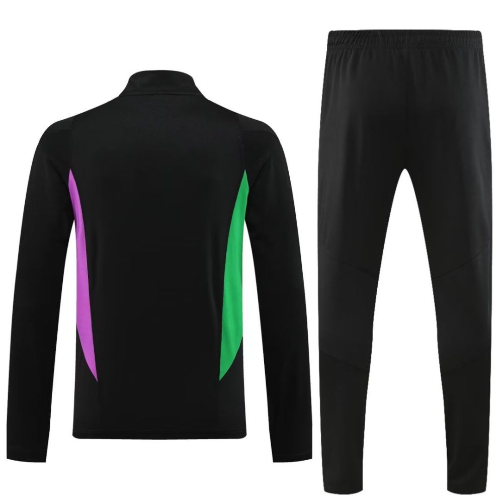 Bayern Munich Zipper Sweatshirt Kit(Top+Pants) Black 2023/24