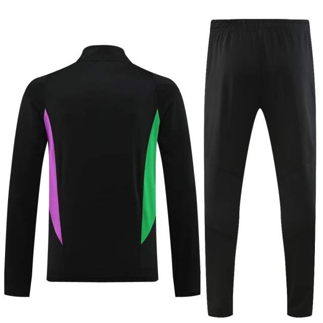 Bayern Munich Zipper Sweatshirt Kit(Top+Pants) Black 2023/24
