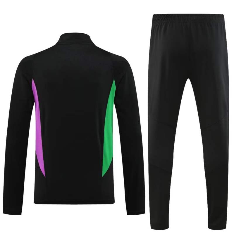 Bayern Munich Zipper Sweatshirt Kit(Top+Pants) Black 2023/24