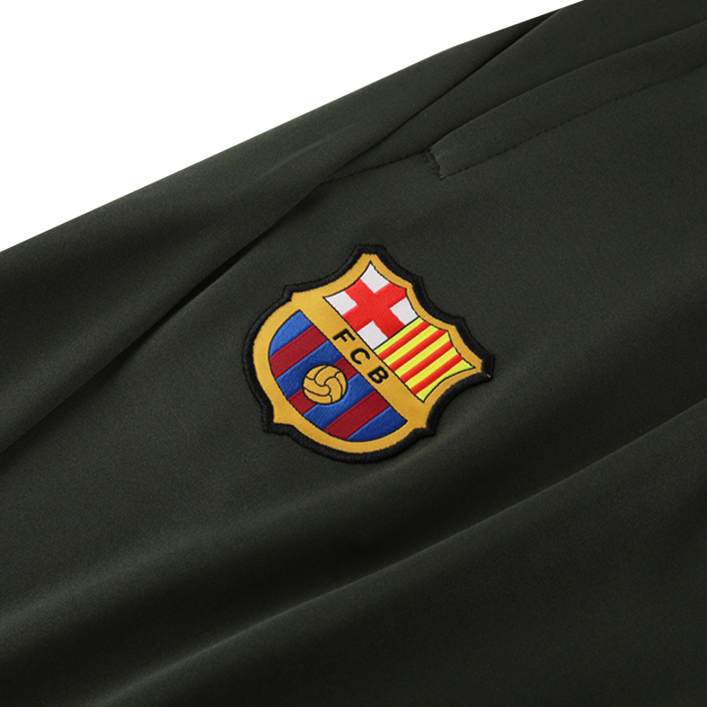 Barcelona Zipper Sweatshirt Kit(Top+Pants) Green 2023/24
