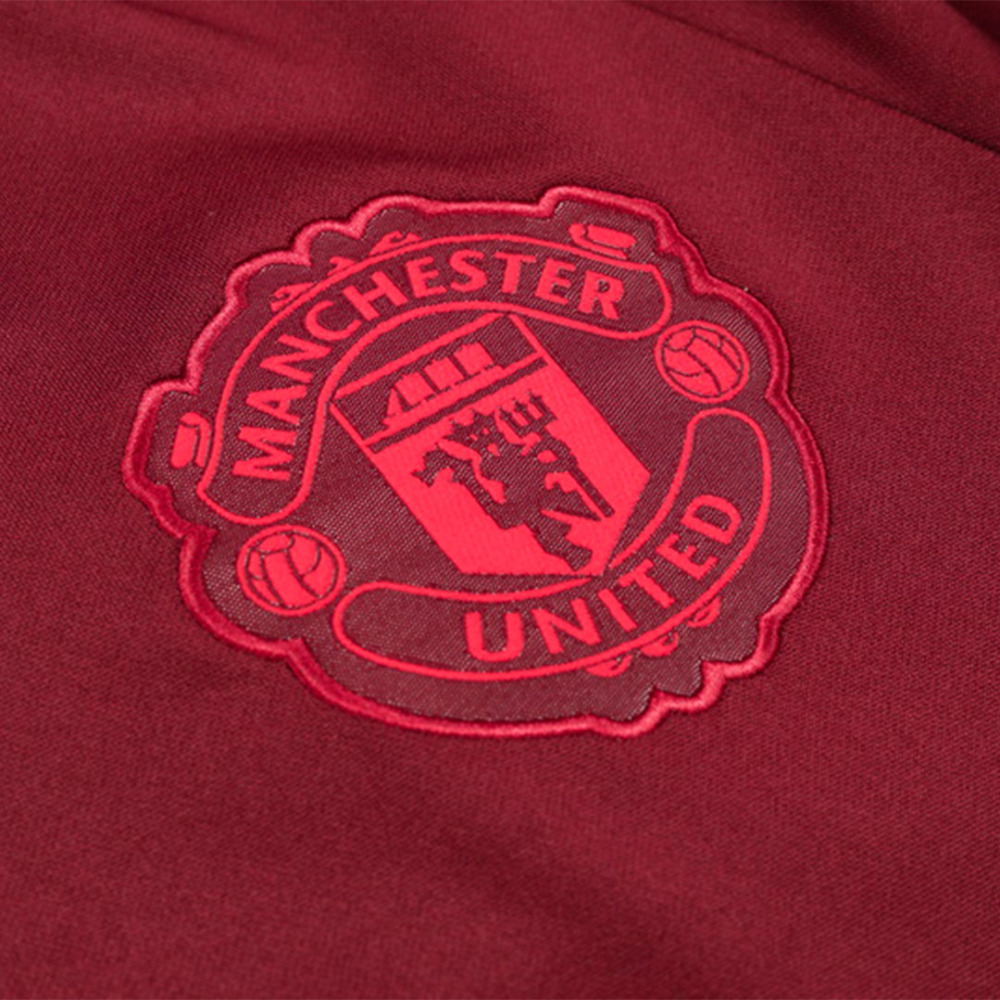 Manchester United Zipper Sweatshirt Kit(Top+Pants) Red 2023/24