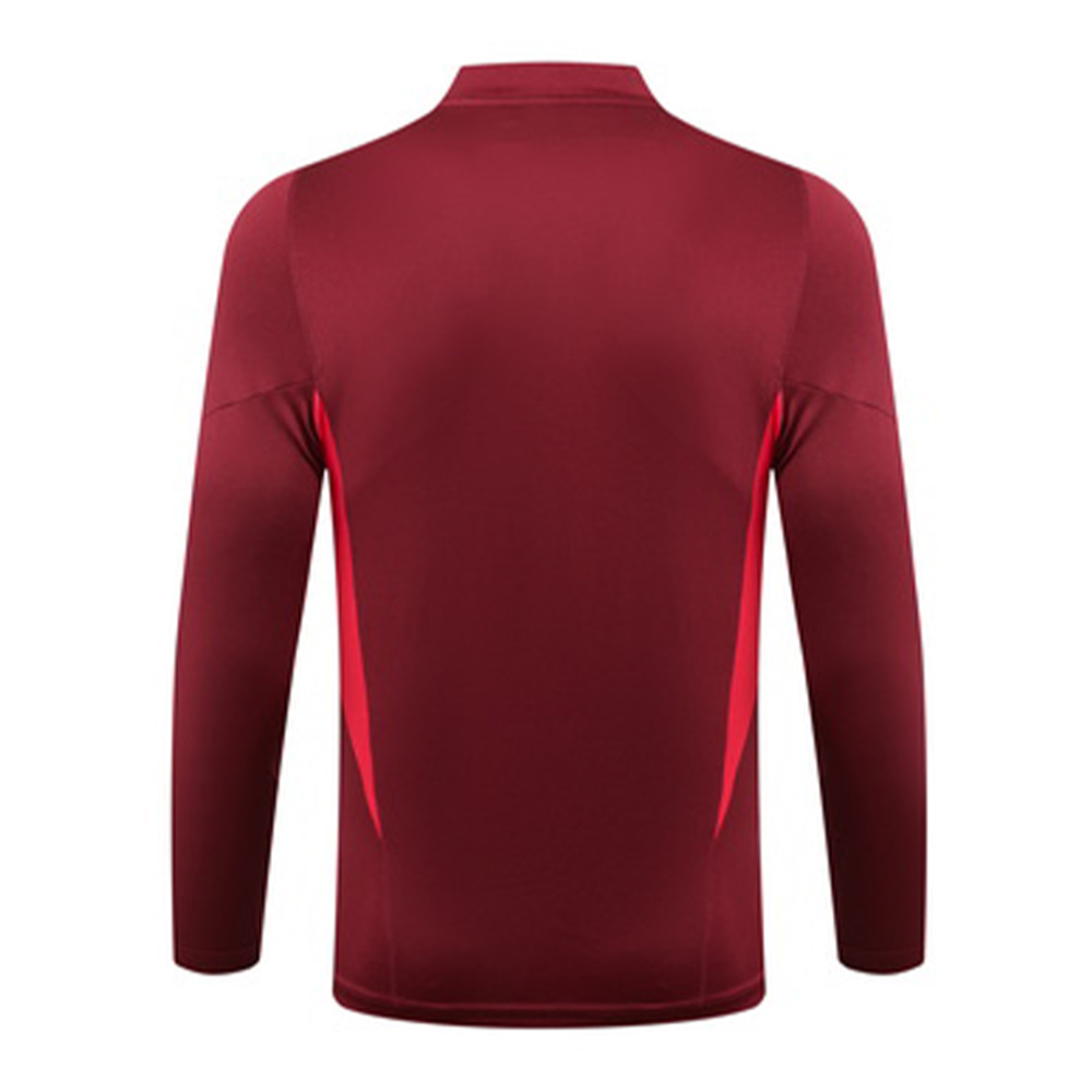 Manchester United Zipper Sweatshirt Kit(Top+Pants) Red 2023/24